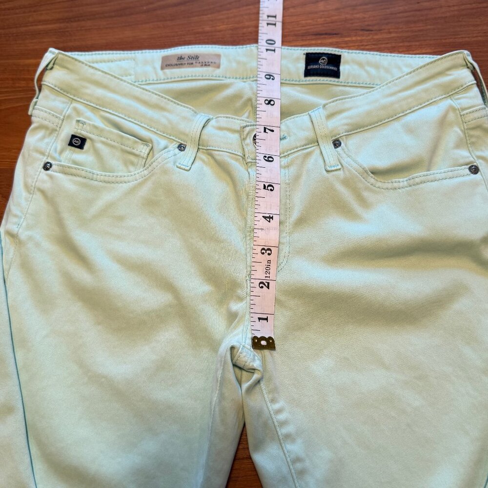 AG The Stilt Cigarette Leg x Calypso‎ St. Barth Light Mint Green 26 Regular - Picture 3 of 8